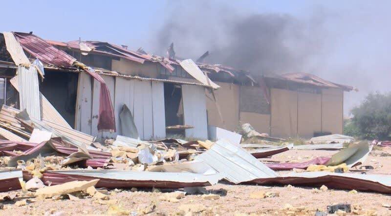 Military attack on legume packaging workshop